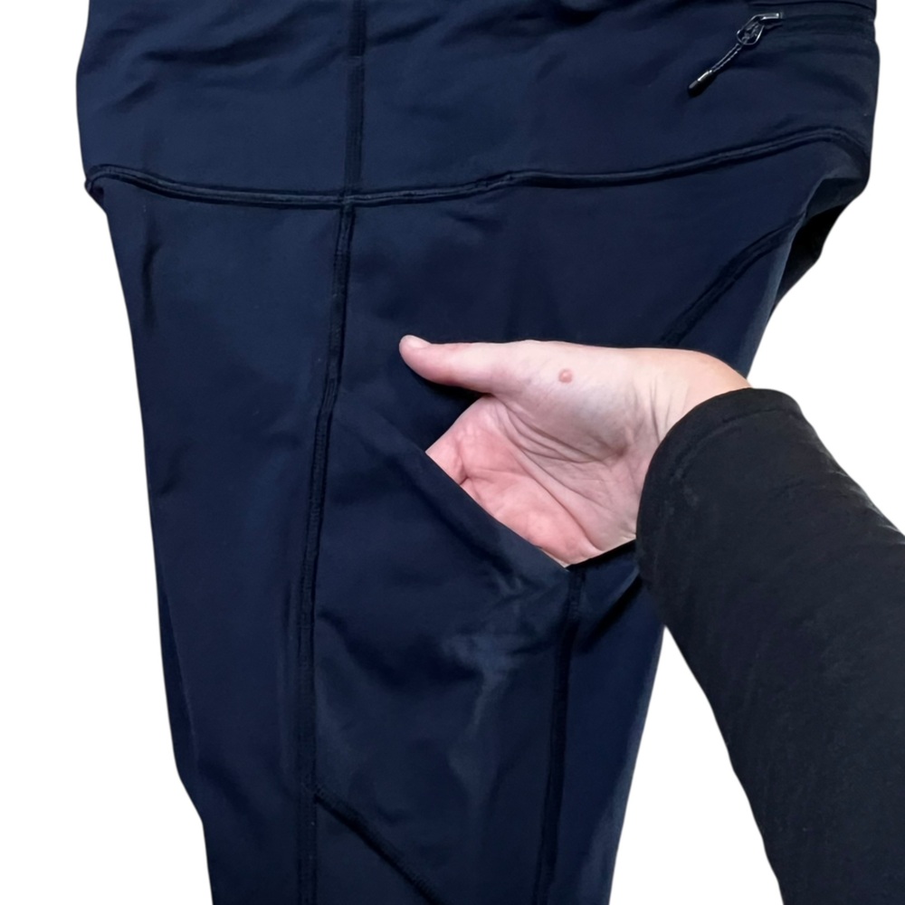 Lululemon Navy Blue Base Pace High-Rise Cropped Leggings 22" Size 4 - Picture 6 of 7